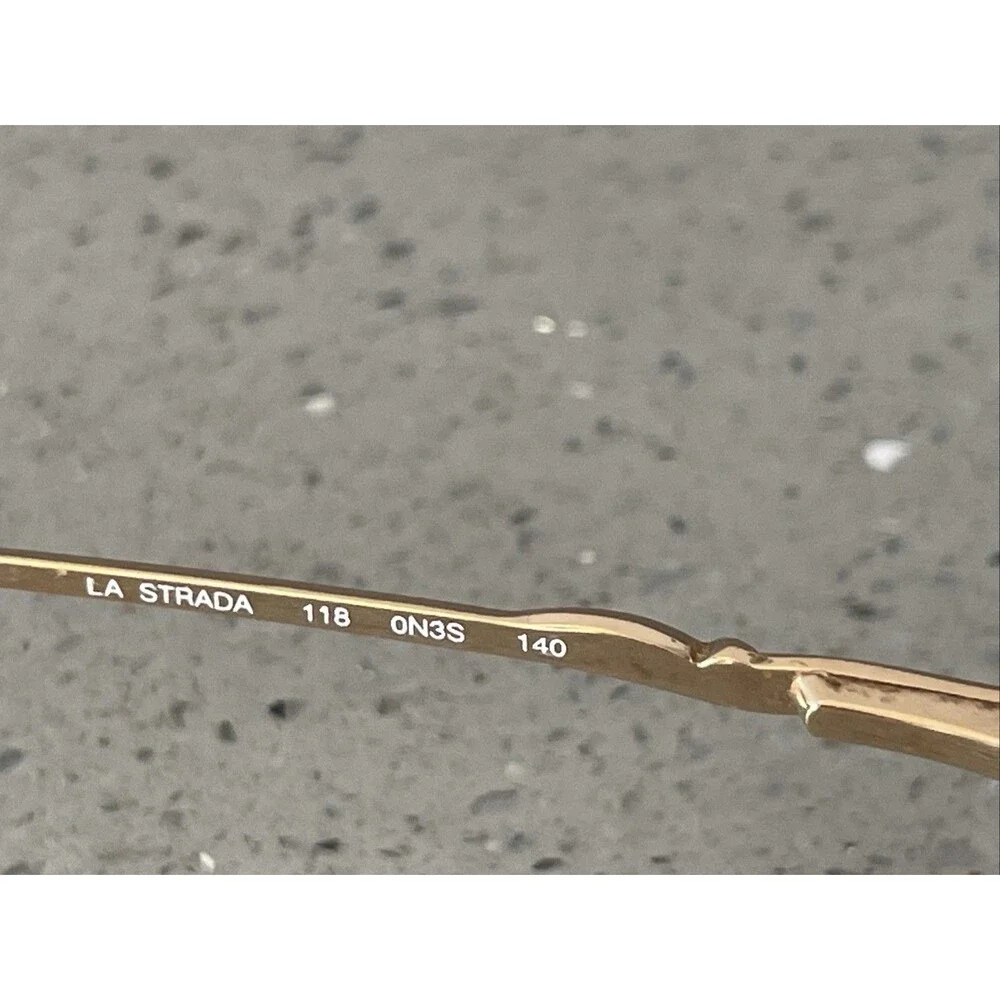 La Strada Eyeglasses Frames ONLY 118 0N3S Gold Metal 54-16-140 Full Rim pink
